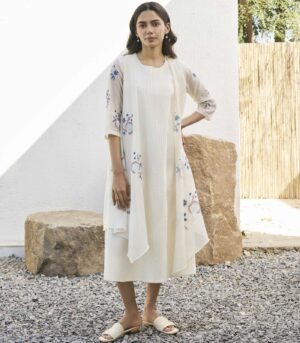 Pearl Applique jacket dress