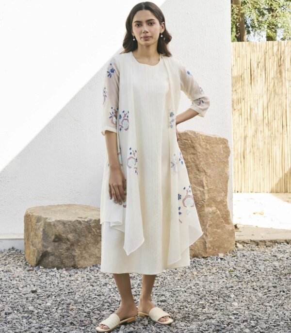 Pearl Applique jacket dress