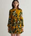 MUSTARD AND GREEN FLORAL SHORT DRESS - Image 2