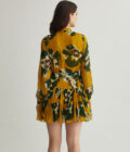 MUSTARD AND GREEN FLORAL SHORT DRESS - Image 4