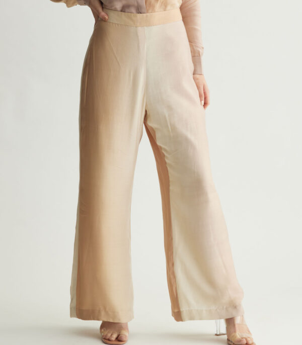 OFF WHITE & BEIGE OMBRE PRINT PANTS - Image 4