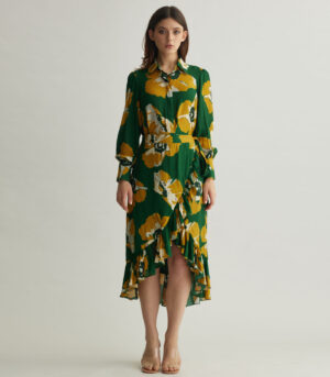 GREEN AND MUSTARD FLORAL SHIRT