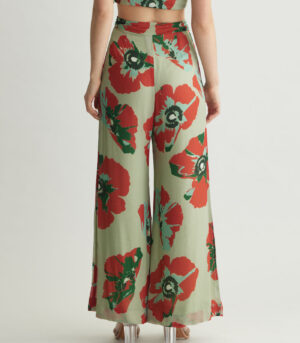 MINT AND RED FLORAL PANTS