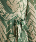 BEIGE AND MINT CHEVRON PRINT WRAP DRESS - Image 4