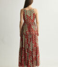 MINT AND RED CHEVRON SLEEVELESS LONG DRESS - Image 2