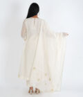 Ivory Organza patch kurta set - Image 2