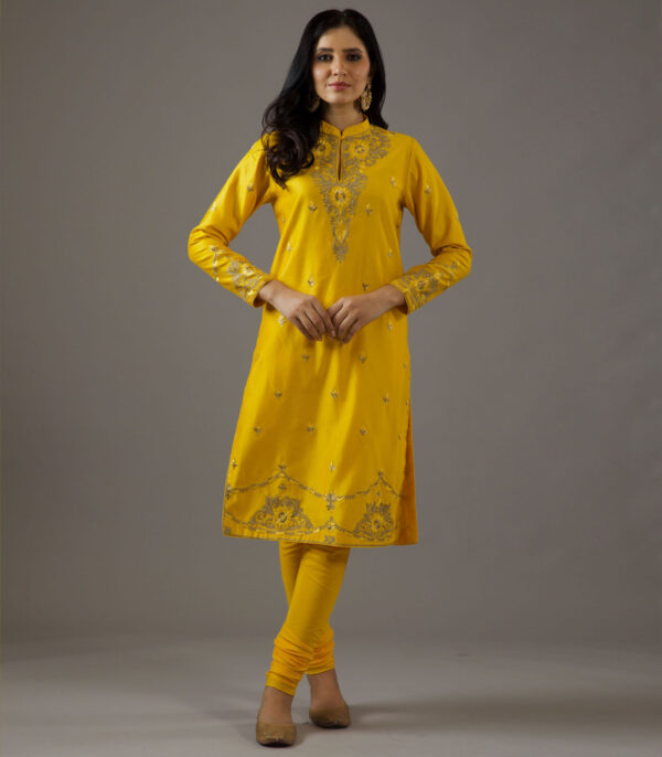 Chanderi silk kurta set
