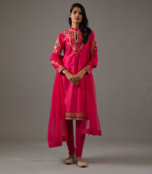 Chanderi silk kurta set
