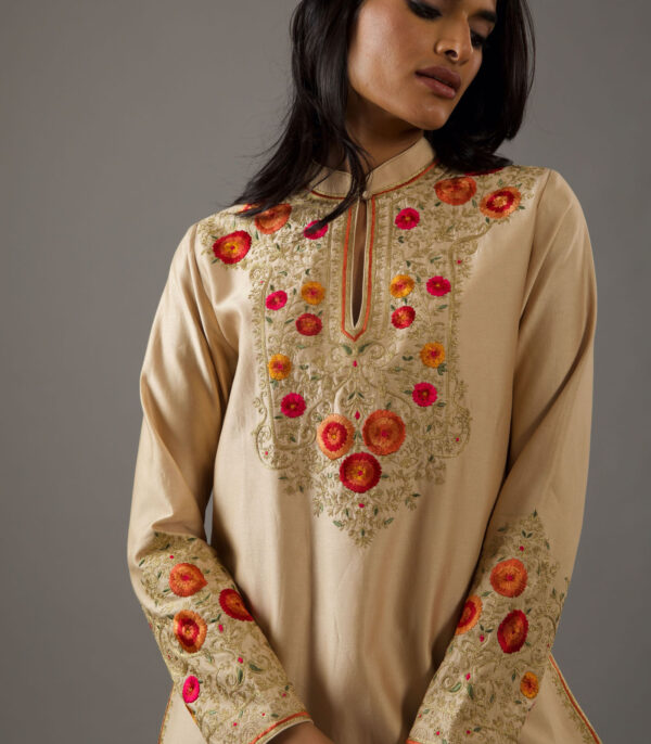 Chanderi silk kurta set - Image 3