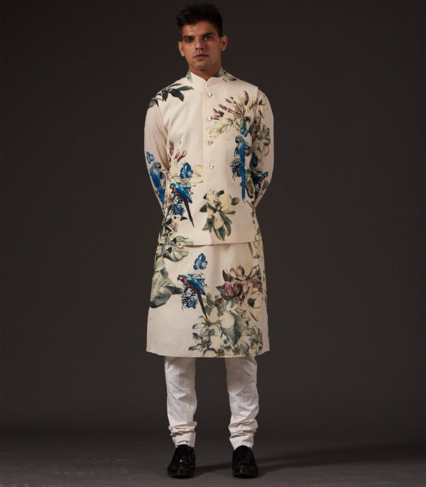 FLORAL DIGITAL PRINTED BUNDI - Image 2