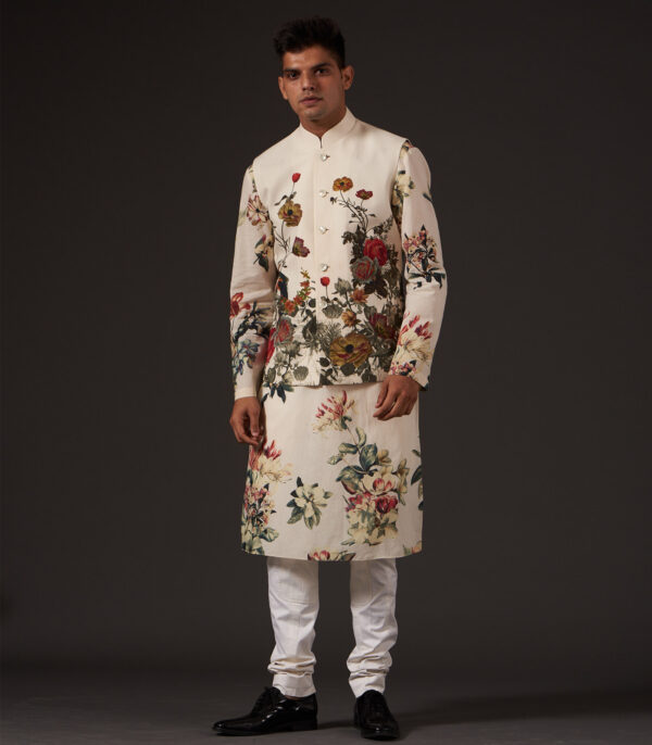 FLORAL DIGITAL PRINTED BUNDI