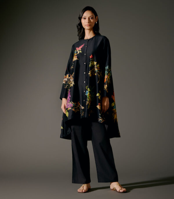 Flared A-Line Tunic Set in Chanderi Silk