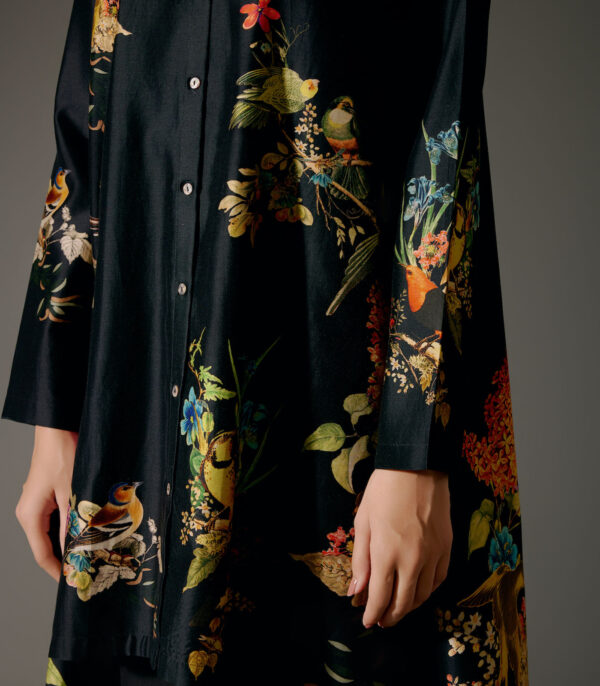 Flared A-Line Tunic Set in Chanderi Silk - Image 3