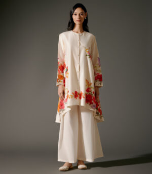 Flared A-Line Tunic Set in Chanderi Silk