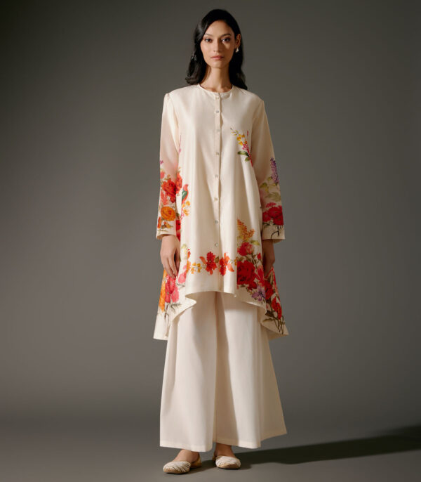 Flared A-Line Tunic Set in Chanderi Silk