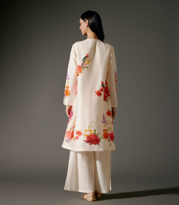 Flared A-Line Tunic Set in Chanderi Silk - Image 2