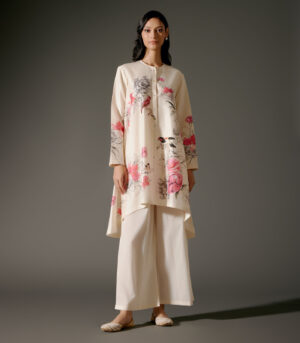 Flared A-Line Tunic Set in Chanderi Silk