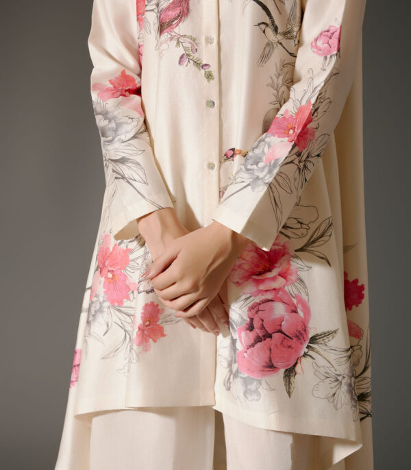 Flared A-Line Tunic Set in Chanderi Silk - Image 3