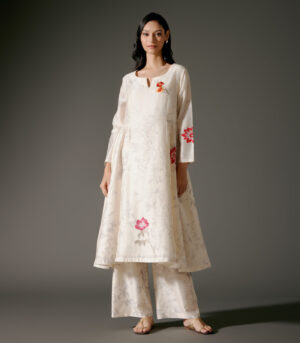 Flared A-Line Tunic Set in Chanderi Silk