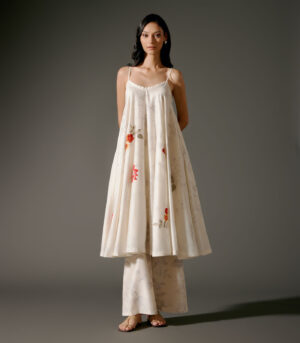 Flared A-Line Tunic Set in Chanderi Silk