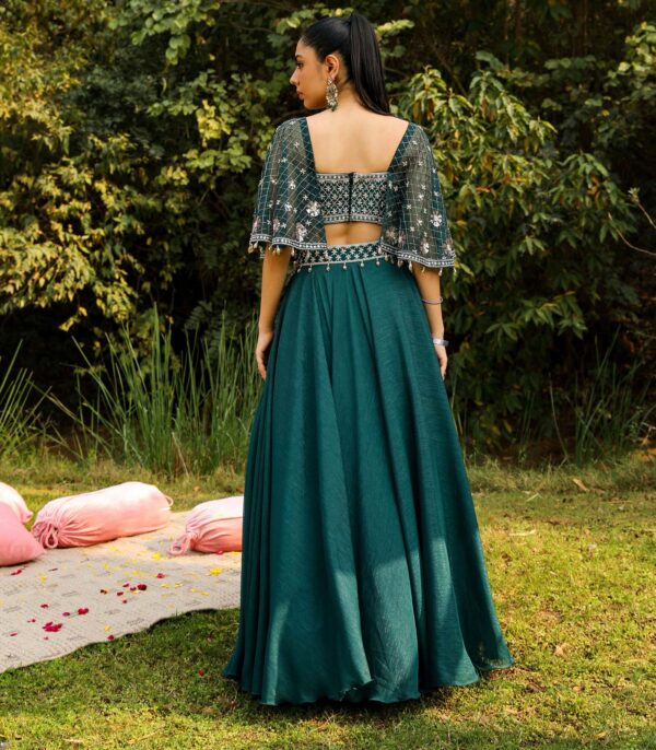 AASHVI CROP BLOUSE WITH SKIRT - Image 2