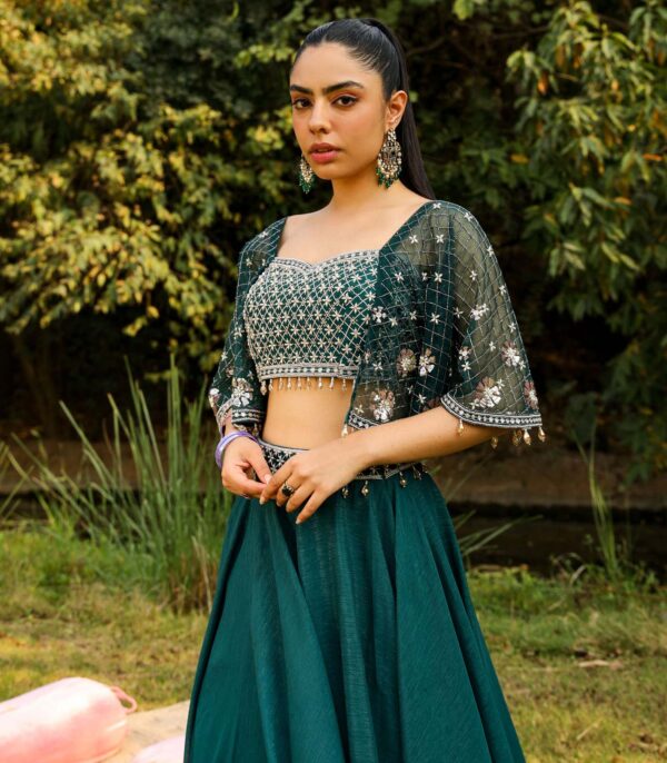AASHVI CROP BLOUSE WITH SKIRT - Image 3