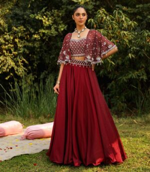 AASHVI CROP BLOUSE WITH SKIRT