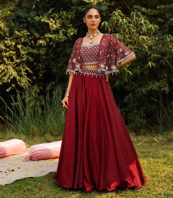 AASHVI CROP BLOUSE WITH SKIRT