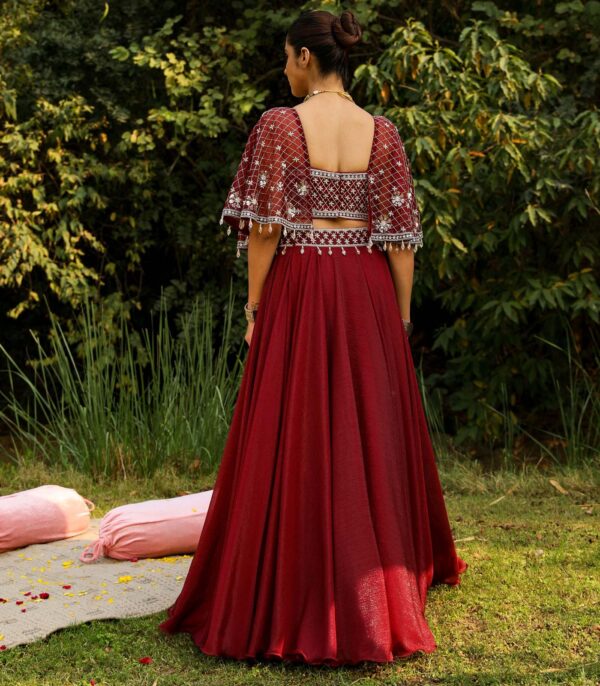 AASHVI CROP BLOUSE WITH SKIRT - Image 2