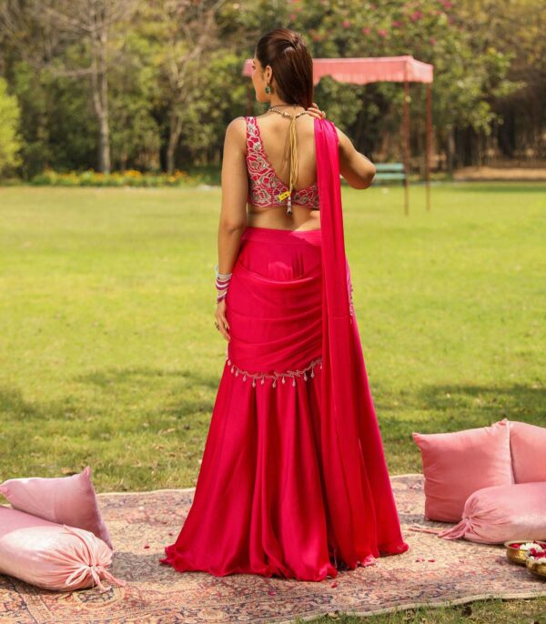 KARISHMA DRAPE SHARARA SAREE - Image 2