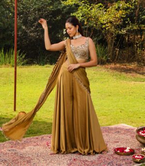 KARISHMA DRAPE SHARARA SAREE