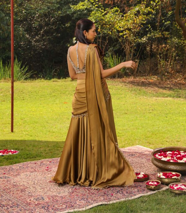 KARISHMA DRAPE SHARARA SAREE - Image 2