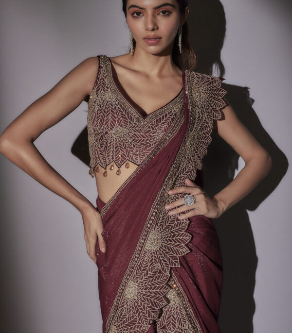 SARAH PRE DRAPED SAREE - Image 3