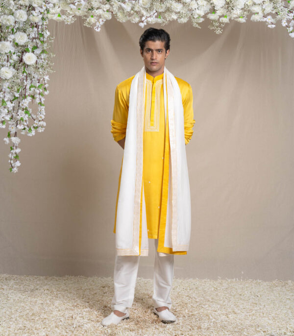 Yellow Kurta Set With Dupatta