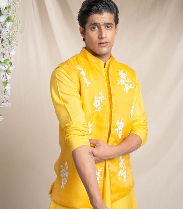 Yellow Organza Bundi Set - Image 4