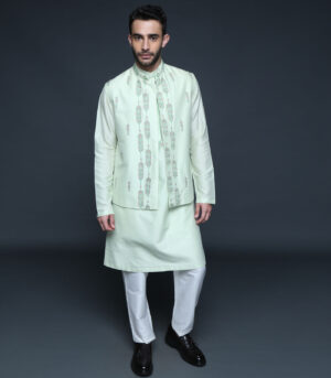 Mint Green Bundi Kurta Set