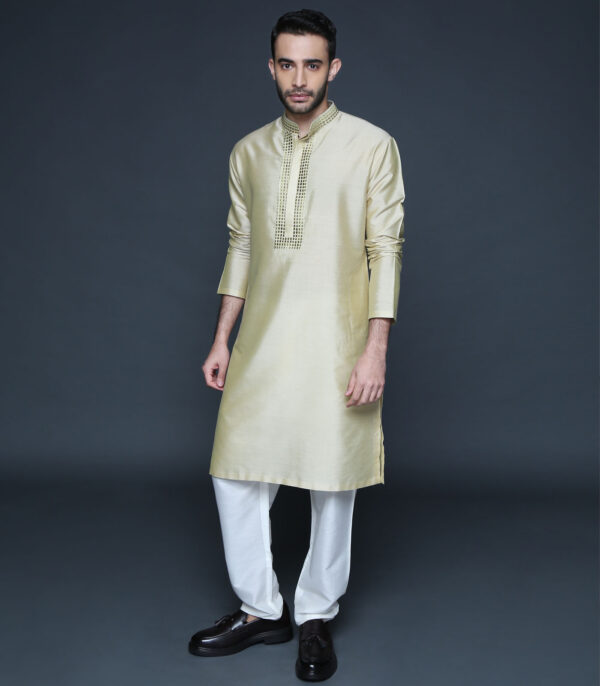 Golden Beige Kurta Set - Image 2