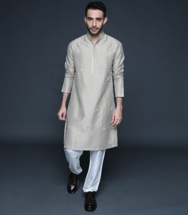 Stone Grey Kurta Set