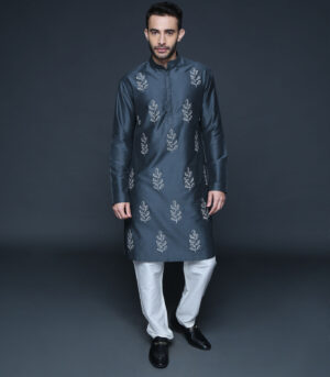 Charcoal Grey Kurta Set
