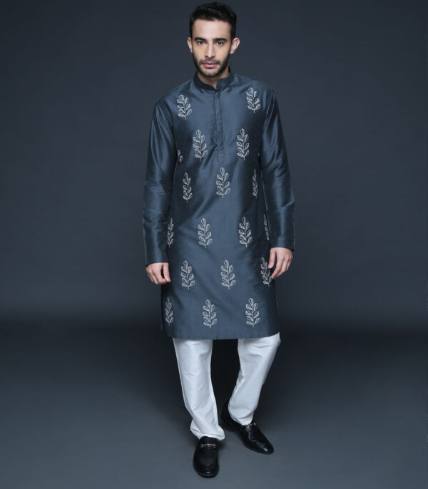 Charcoal Grey Kurta Set