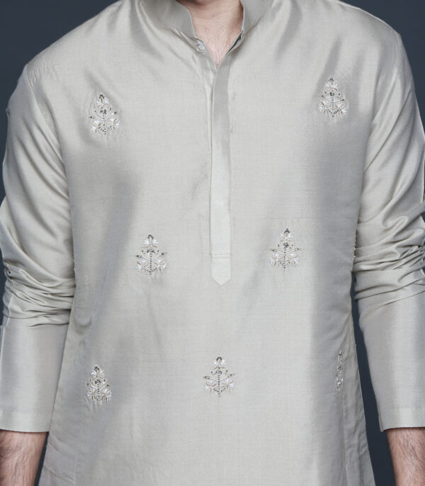 Stone Grey Kurta Set - Image 2