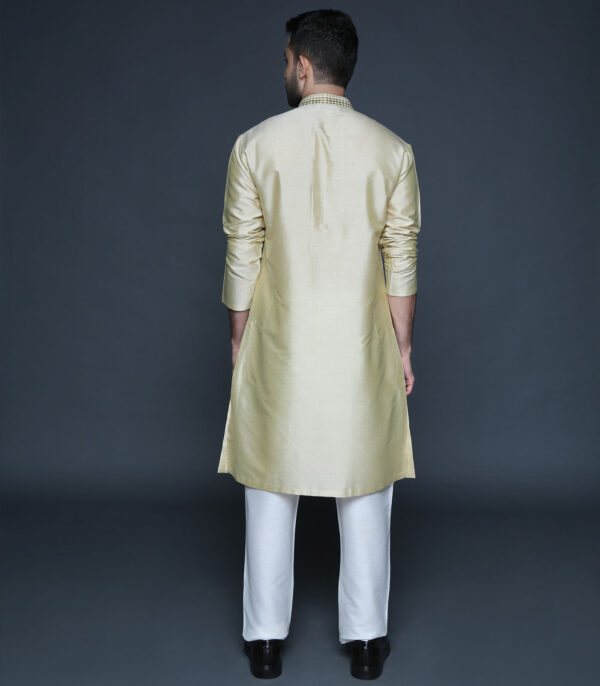 Golden Beige Kurta Set - Image 4