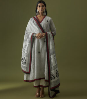All Over Hand Embroidered Motif Kurta Pant Set
