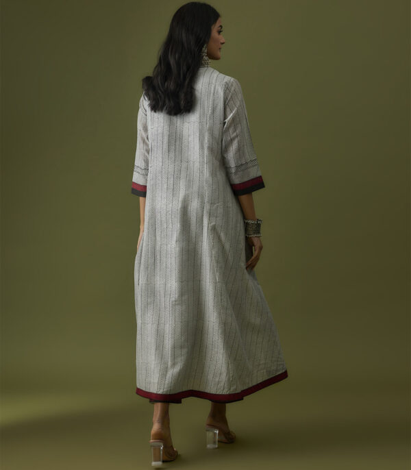 All Over Hand Embroidered Motif Kurta Pant Set - Image 4