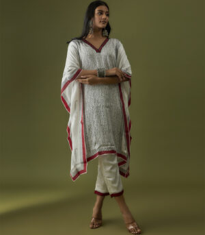 Ivory Hand Block Printed Kurta Set