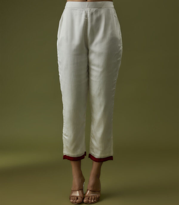 Ivory Hand Block Printed Kurta Set - Image 4