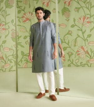 Grey Kurta Set