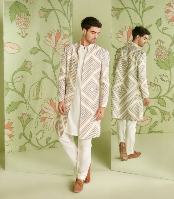 Ivory Long Jacket Set - Image 2