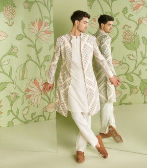 Ivory Long Jacket Set