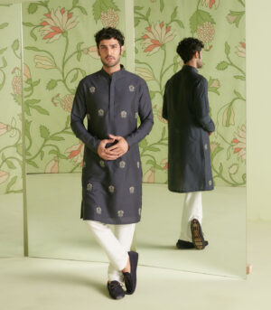 Charcoal Grey Kurta Set